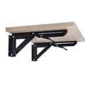 2PCS Decorative wall mounted shelf e folding foldable metal bearing table suK6F7