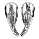 Motorcycle Chrome Skull Teardrop Rearview Mirrors For Harley Dyna Electra Glide