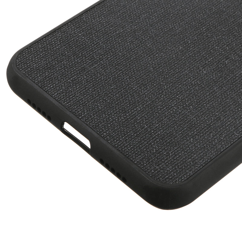 Bakeey Fabric PC+PU Leather Back + Soft TPU Bumper Protective Case for Xiaomi Mi 8 Lite 6.26 inch