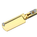 Plastic Handle Straight Edge Stainless Steel Barber Razor Folding Shaving Without Blade
