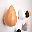 Honana HN-48 Brief Water Drop Shaped Hook Wooden Decorative Wall Mounted Hanger Bedroom