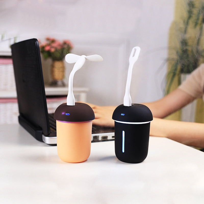 New fashion triple mushroom lamp multi-function humidifier office air mini  R5A7