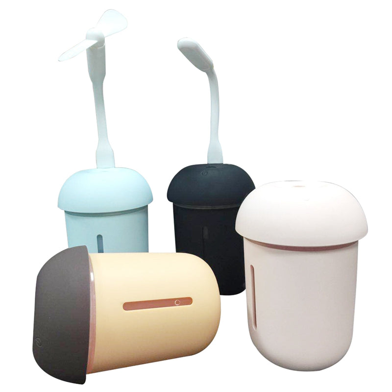 New fashion triple mushroom lamp multi-function humidifier office air mini  R5A7