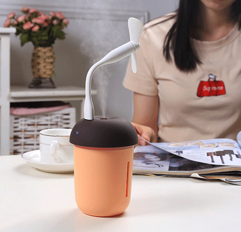 New fashion triple mushroom lamp multi-function humidifier office air mini  R5A7