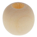 1 pack of 20 round single holes large natural wood beads - 12 mm N8C4