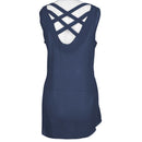 Summer Women's Fashion Deep V-neck Zippered Vest Crossed Sexy Top Chiffon S
