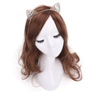 Cat Ears Tiara Headband for Women Hair Rhinestone Princess Hollow Hairband  Z5T1