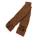 Socks,Women Leg Warmers Knitted Crochet Long Socks (Khaki) M2S6
