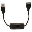 USB A Male to Female Extension Cable with Switch On / Off