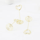 6 pcs Heart Shape Photo Holder Stands Table Number Holders Place Card Paper