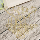 6 pcs Heart Shape Photo Holder Stands Table Number Holders Place Card Paper