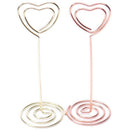 6 pcs Heart Shape Photo Holder Stands Table Number Holders Place Card Paper