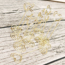 6 pcs Heart Shape Photo Holder Stands Table Number Holders Place Card Paper