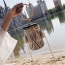 Summer Fashion New Handbag High quality Straw bag Women bag Round Tote bag  O1G3