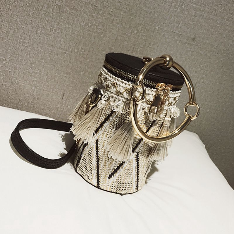 Summer Fashion New Handbag High quality Straw bag Women bag Round Tote bag  O1G3