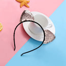 Sequins Cat Ear Girl Hairband Sexy Cat Ears Kid Hair Accessories For Women  I6B7