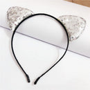 Sequins Cat Ear Girl Hairband Sexy Cat Ears Kid Hair Accessories For Women  I6B7
