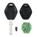 3 Buttons Car Remote Control Key 433mHZ ID44 Chip HU58 For BMW 325i E38 E39