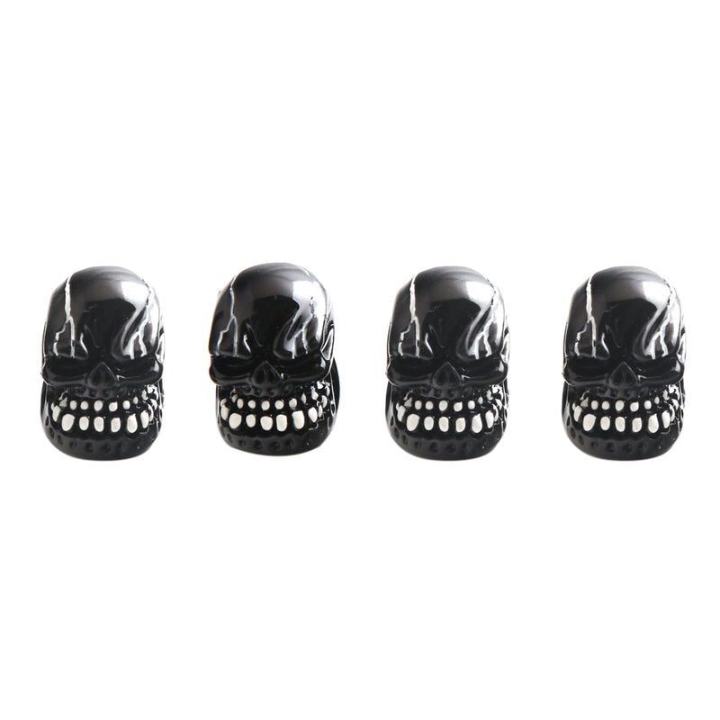 4Pcs Universal Resin Skull Head Car Wheel Tire Valve Stem Caps Automobiles Tyre Dustproof Lid Decora