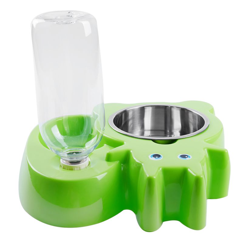 Pet Bowls,Stainless Steel Removable Dog Bowl Food Feeder With Drinking Foun X2A1