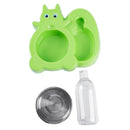 Pet Bowls,Stainless Steel Removable Dog Bowl Food Feeder With Drinking Foun X2A1