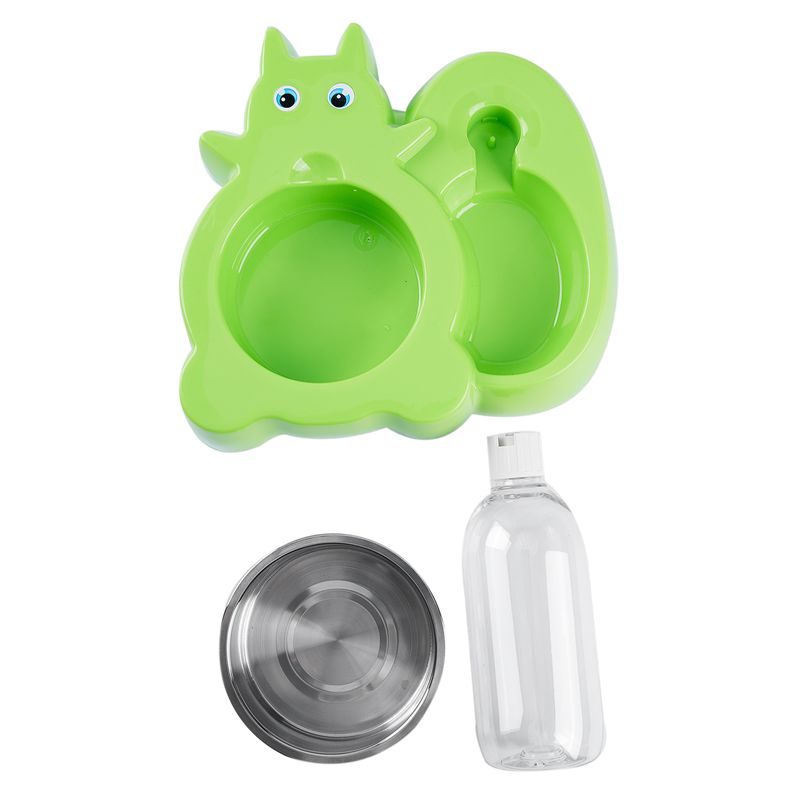 Pet Bowls,Stainless Steel Removable Dog Bowl Food Feeder With Drinking Foun X2A1