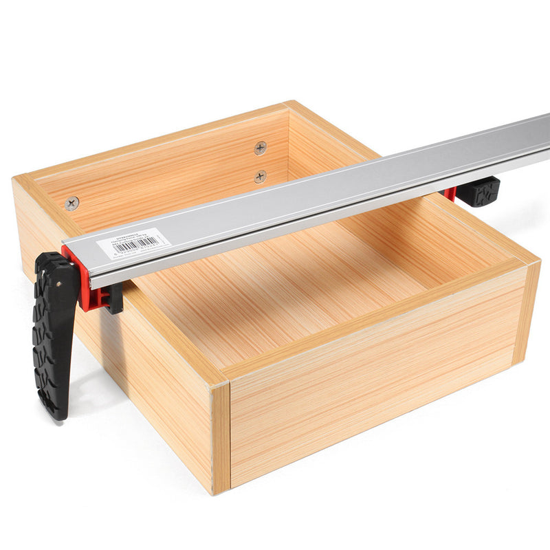24 Inch Woodworking Cutting Guide Wood Gauge Clamp Aluminum Alloy Grip Straight Edge