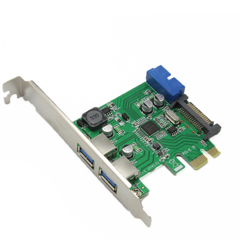 SSU N14S PCI - E to USB 3.0 Expansion Card with Front 19 / 20 Pin Interface for Desktop Computer