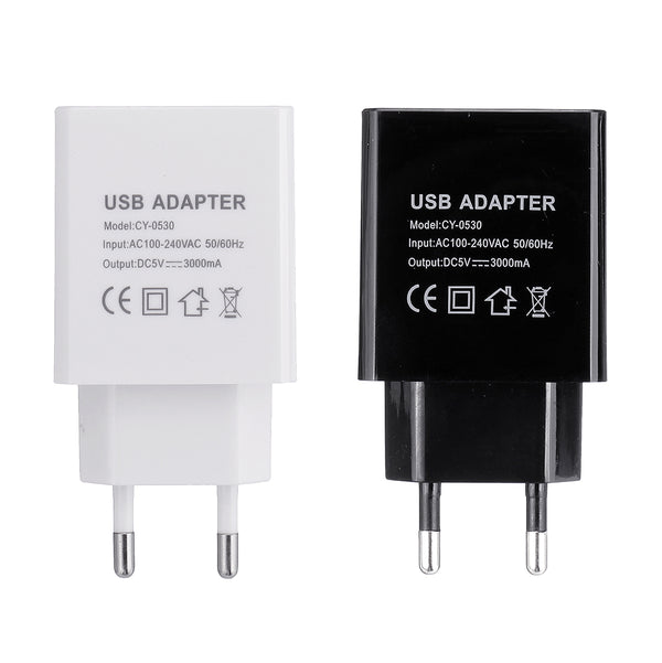 EU 5V 3A USB Charger Power Adapter for Tablet Smartphone