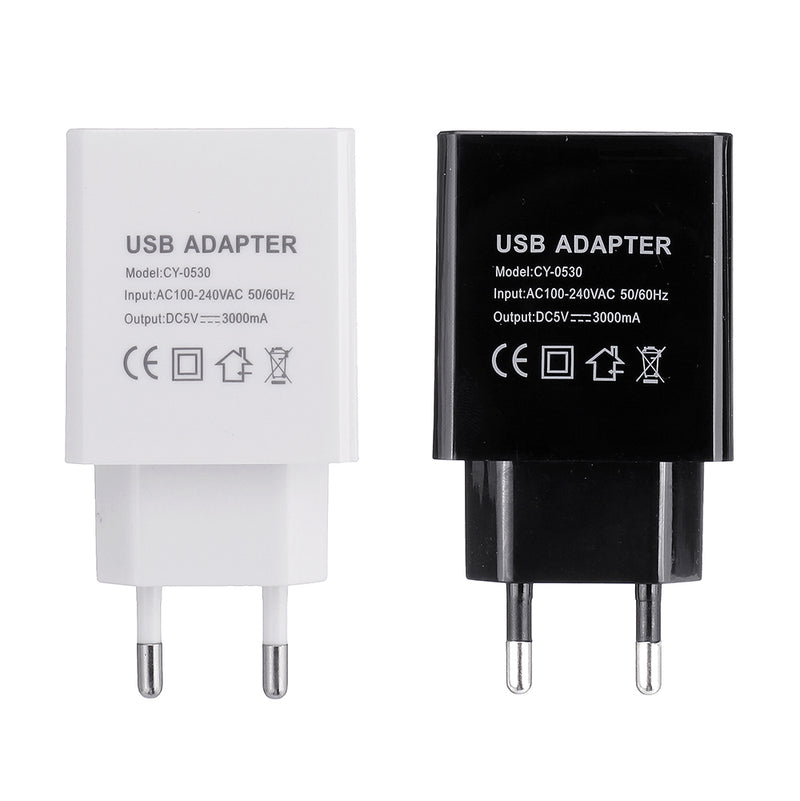 EU 5V 3A USB Charger Power Adapter for Tablet Smartphone