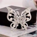 1X Fashion Elegant Butterfly Pearls Wedding Bridal Brooch Pin Covered Scarv Q4E6