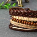 Trendy Wrap Bracelet Multilayer Bead Chain Jewelry Gift Men Bracelet