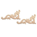 4 pieces ornament ornament wood ornaments handmade for wardrobe furniture c Y6F9