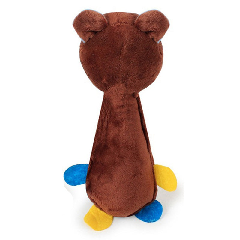 Funny Animal Shape Cute Pet Puppy Dog Toys Soft Plush Sound Squeaky Monkey CP7P8