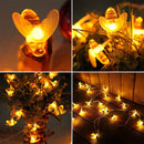 Solar Powered String Lights 30LED Honey Bee Shape for Garden Decoration Cou