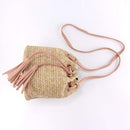 Messenger Bag Ladies Fabric Summer Beach Bags With Tassels Weaving Crossbod F9H1