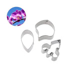 3pcs/set Butterfly Orchid Flower Petal Fondant Cake Mold Stainless steel Co