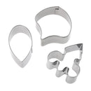 3pcs/set Butterfly Orchid Flower Petal Fondant Cake Mold Stainless steel Co