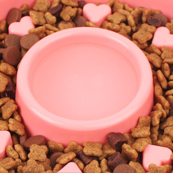 Healthy Pet Dog Cat Interactive Slow Food Feeder Bowl Anti Slip Gulp Bloat  Z8P1