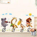 Animal forest lion large wall stickers decals kids room decor nursery schoolK4T4