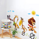 Animal forest lion large wall stickers decals kids room decor nursery schoolK4T4