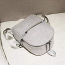 Ladies handbag straw woven modern boho beach linen shoulder bags (gray) H7J7