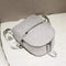 Ladies handbag straw woven modern boho beach linen shoulder bags (gray) H7J7