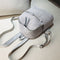 Ladies handbag straw woven modern boho beach linen shoulder bags (gray) H7J7