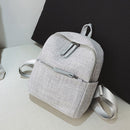Ladies handbag straw woven modern boho beach linen shoulder bags (gray) H7J7