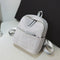 Ladies handbag straw woven modern boho beach linen shoulder bags (gray) H7J7
