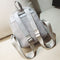Ladies handbag straw woven modern boho beach linen shoulder bags (gray) H7J7
