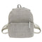 Ladies handbag straw woven modern boho beach linen shoulder bags (gray) H7J7
