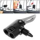 Bike Bicycle Dual Head Pump Nozzle Valve Connector Hose Adapter Pumping Par