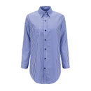 Women Striped Long Sleeve Turn-Down Collar Loose Shirt Ladies Autumn Casual V2A2
